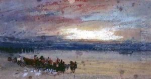 Shore Scene, Sunset by Joseph Mallord William Turner