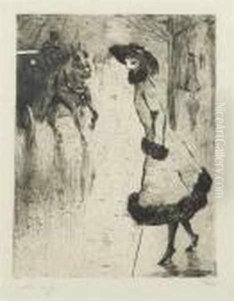 A Lady Calling A Hackney Coach. - view 1