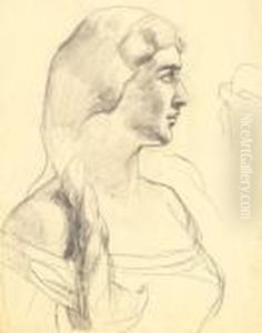 Brustbild Einer Frau (lea) by Lesser Ury