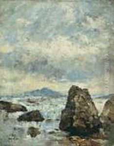 "felsenkuste Bei Capri" by Lesser Ury