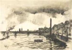 Dutch Landscape by Lesser Ury