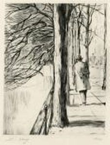 Spazierganger by Lesser Ury