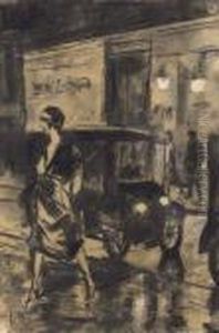 Berliner Strassenszene by Lesser Ury