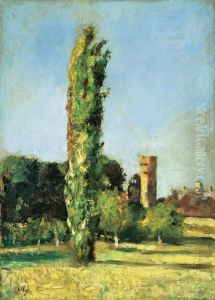Burgruine Am Rhein by Lesser Ury