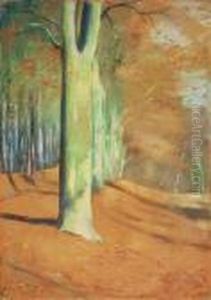 Herbstlicher Wald by Lesser Ury
