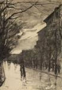 Berliner Strassenszene by Lesser Ury