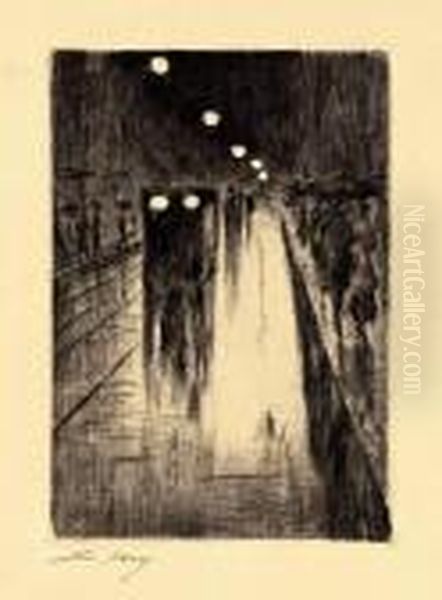 "leipziger Strasse Im Regen" - view 1