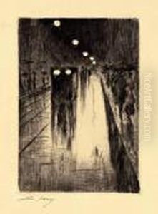"leipziger Strasse Im Regen" by Lesser Ury