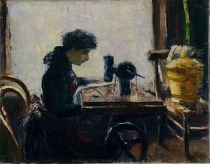 An Der Nahmaschine. 1885