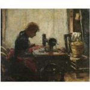 An Der Nahmaschine (at The Sewing Machine) by Lesser Ury