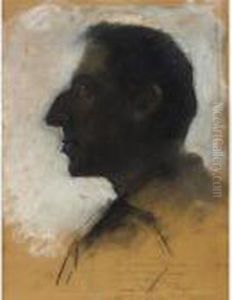Profile Of A Man: A Study For 'jerusalem' by Lesser Ury