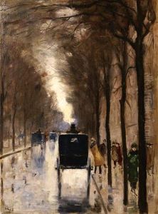 Berlin Strret Scene by Lesser Ury
