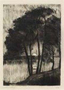 Sonnenuntergang Am Grunewaldsee by Lesser Ury