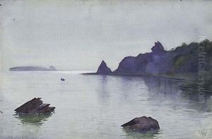 Landschaft Mit Grose See>. by Lesser Ury