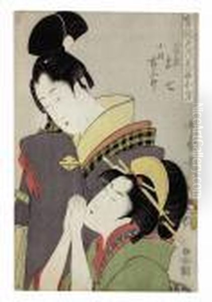 Yaoya Oshichi And Kosho 
Kichisaburo, From The Series Jitsu Kurabe Iro No Minakami (true Feelings
 Compared: The Founts Of Love) - view 1
