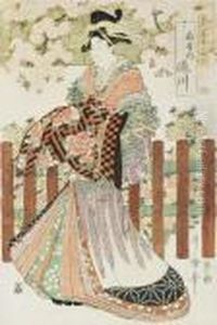 A Design Of The Courtesan Takigawa Of The Ogiya by Kitagawa Utamaro