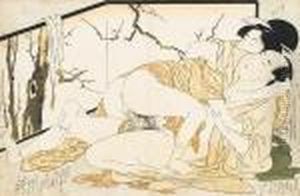 A Couple Making
Love In An Interior by Kitagawa Utamaro
