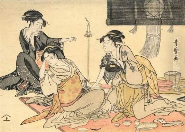 Trois Geisha Assises - view 1