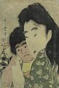 Yamauba And Kintoki by Kitagawa Utamaro