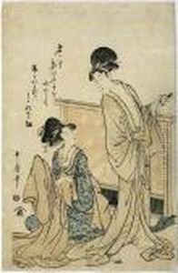 Two Beauties by Kitagawa Utamaro