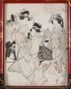 Japan Med Lackram by Kitagawa Utamaro