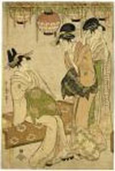 ````fujidana Shita No Tayu' (tayu Beneath A Shelf Of Wisteria) - view 1