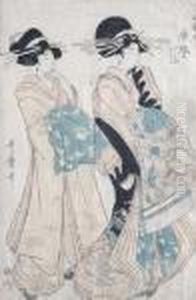 Two Courtesans by Kitagawa Utamaro