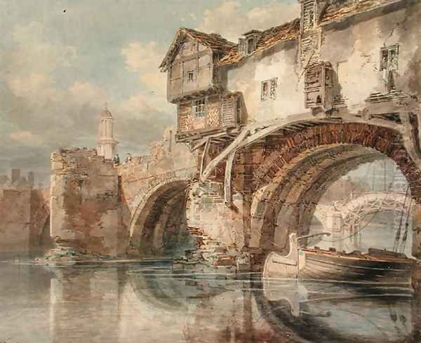 Old Welsh Bridge, Shrewsbury, 1794 - view 1