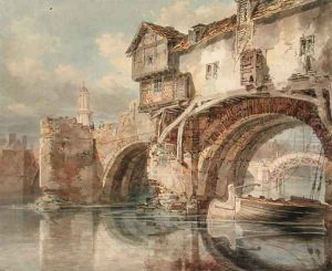 Old Welsh Bridge, Shrewsbury, 1794 by Joseph Mallord William Turner