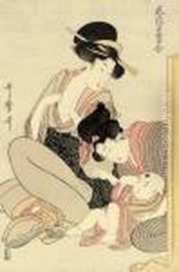 Chichi (about To Breastfeed) by Kitagawa Utamaro