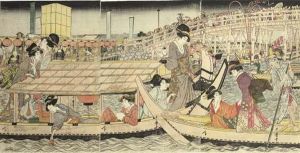 Pleasure Boat, Sumida River by Kitagawa Utamaro