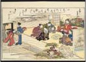 Shiohi No Tsuto. Souvenirs De La Peche A La Maree Basse by Kitagawa Utamaro