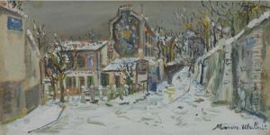 Le Lapin Agile Sous La Neige by Maurice Utrillo