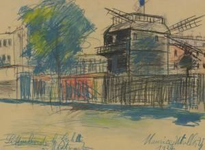 Le Moulin De La Galette A Montmartre by Maurice Utrillo