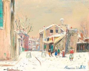 La Maison De Mimi Pinson A Montmartre by Maurice Utrillo