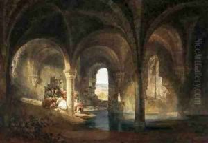 Refectory of Kirkstall Abbey, c.1798 by Joseph Mallord William Turner