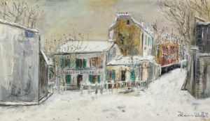 Le Lapin Agile Sous La Neige, Montmartre by Maurice Utrillo