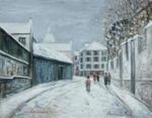 Rue Norvins A Montmartre by Maurice Utrillo