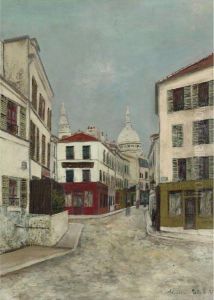 La Rue Norvins A Montmartre by Maurice Utrillo