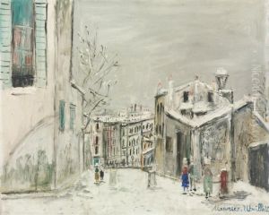 La Maison De Mimi Pinson Sous La Neige by Maurice Utrillo