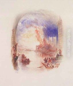 The Burning of the Houses of Parliament 2 by Joseph Mallord William Turner