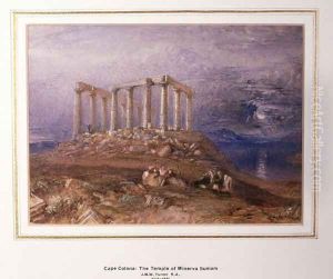 The Temple of Minerva at Sunium, Cape Colonna by Joseph Mallord William Turner