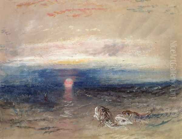 Sunset at Sea with Gurnets - view 1