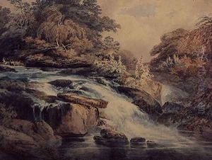 Cascade at Hampton Court, 1795 by Joseph Mallord William Turner