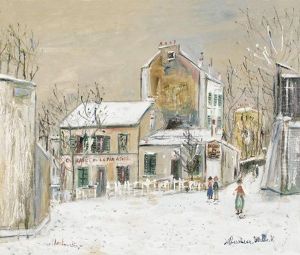 Le Lapin Agile Sous La Neige. by Maurice Utrillo