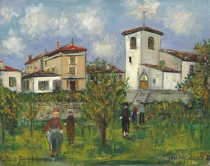 Eglise De Saint-bernard (ain) by Maurice Utrillo