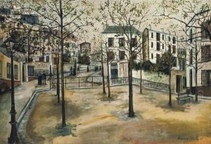 La Place Ravignan by Maurice Utrillo