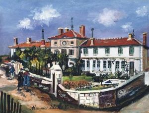 Mairie Et Ecole De Pommiers (rhone) by Maurice Utrillo