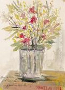 Fleurs Dans Un Vase by Maurice Utrillo