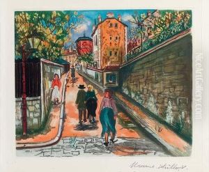 La Rue Norvins A Montmartre La Rue Norvins A Montmartre